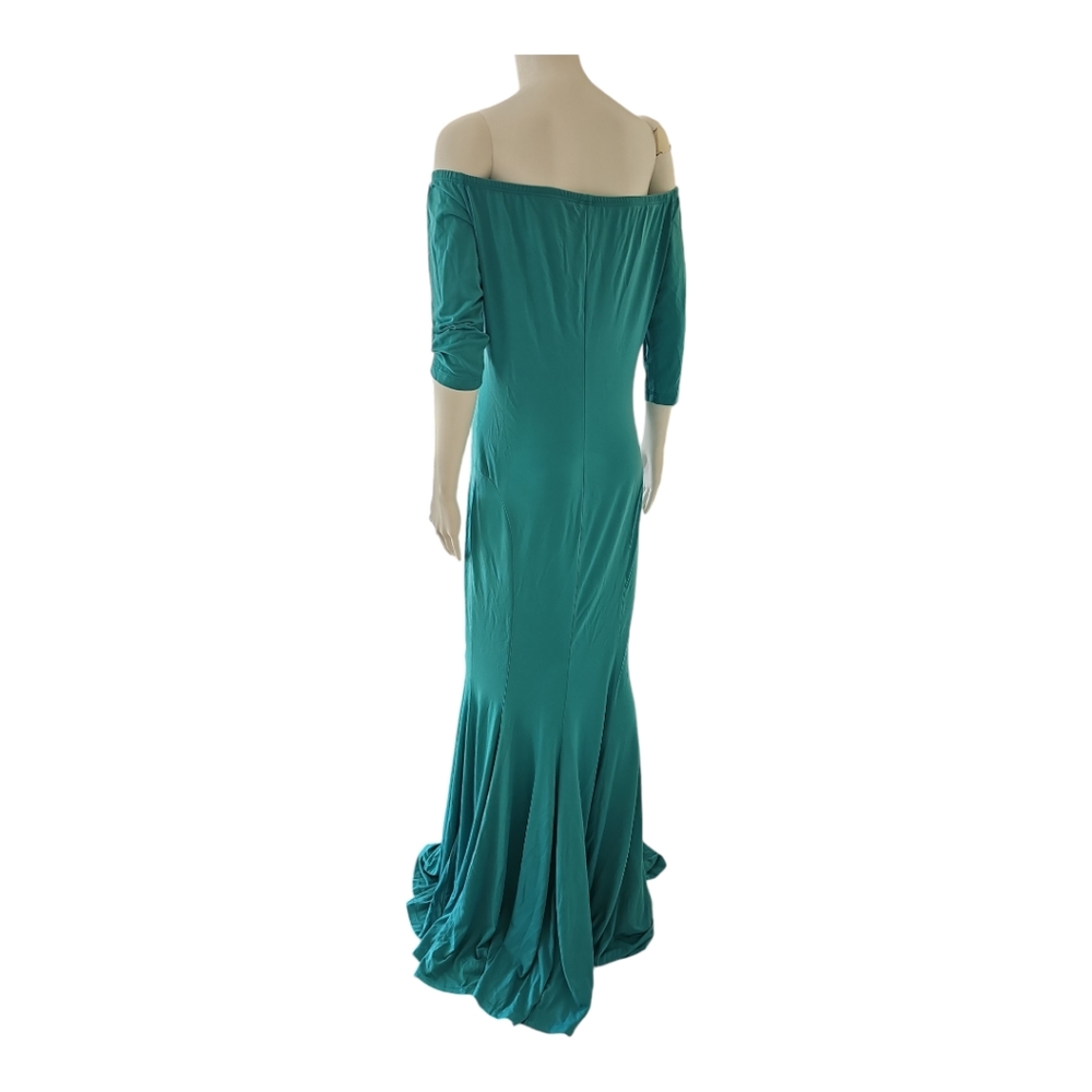 Ducci Teal Off-Shoulder Maxi Dress – Size XL - Picture 4 of 7
